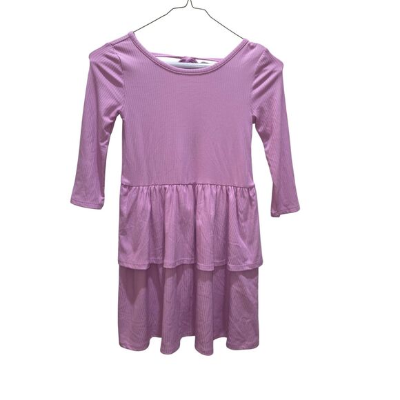 Girls Lilac Tiered Dress Size 6X NWT by Epic Threads – Long Sleeve Ribbed Knit - Picture 2 of 7